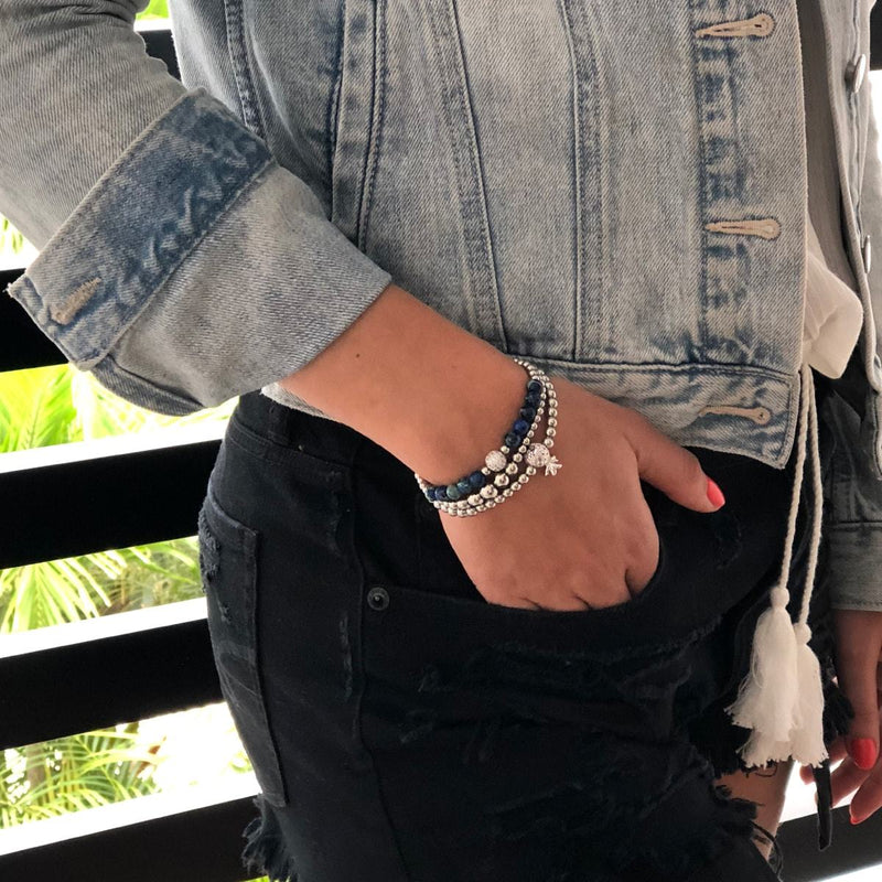 Atlantis | Silber | Kristallmeer-Edelsteinarmband