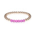Glückselig | 18 Karat Roségold | Lila Türkis | Edelstein-Ausdrucksarmband