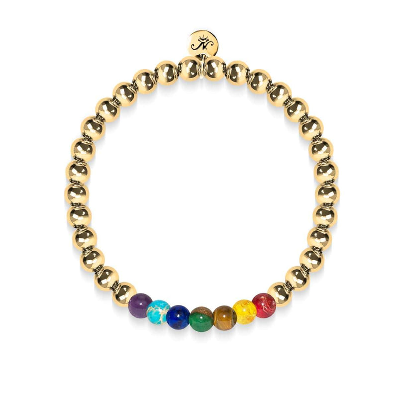 Chakra | 18 Karat Gold | Edelstein-Ausdrucksarmband