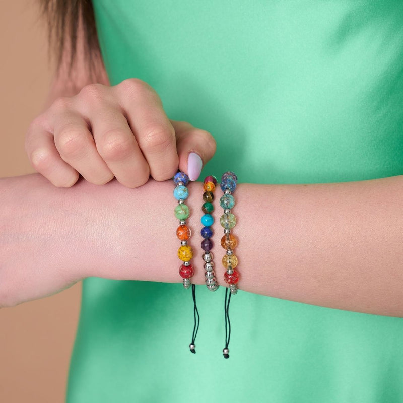 Chakra | Silber | Edelstein-Ausdrucksarmband