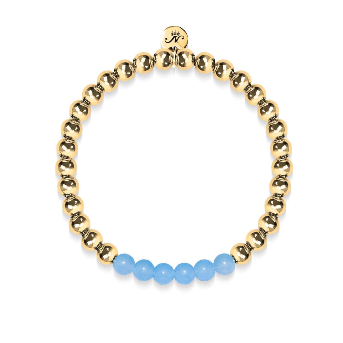 Coy | 18 Karat Gold | Aquamarin | Edelstein-Ausdrucksarmband
