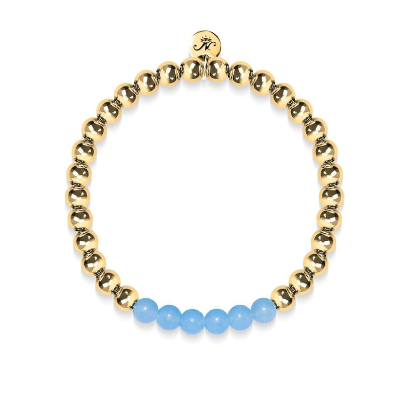 Coy | 18 Karat Gold | Aquamarin | Edelstein-Ausdrucksarmband