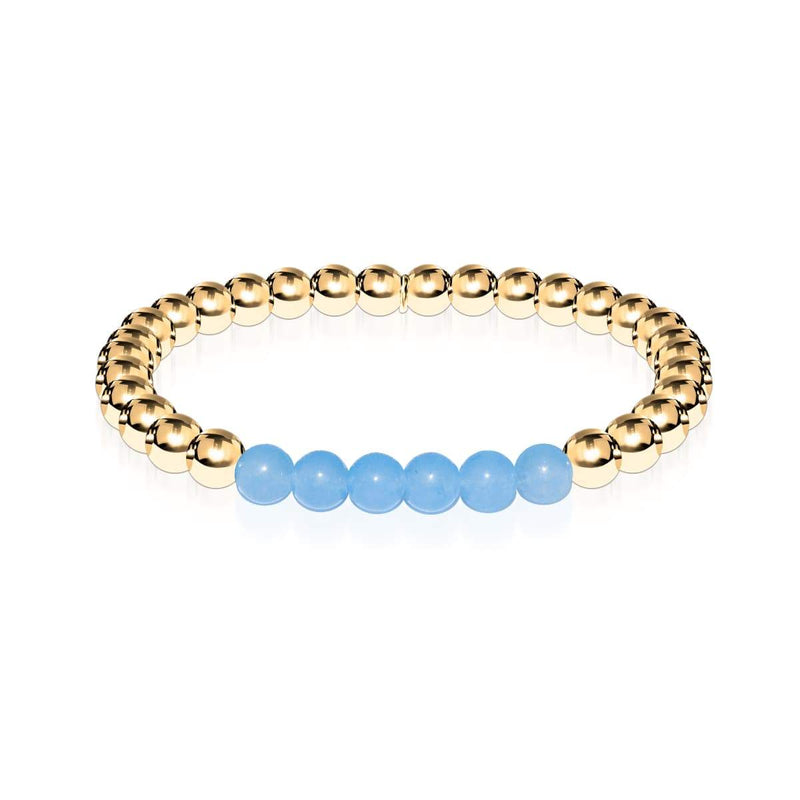 Coy | 18 Karat Gold | Aquamarin | Edelstein-Ausdrucksarmband