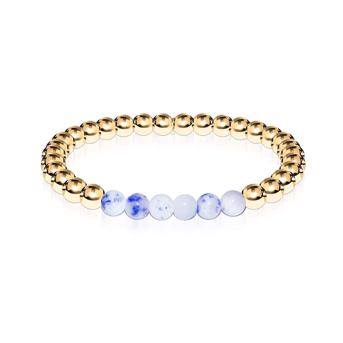 Fröhlich | 18 Karat Gold | Porzellan-Jade | Edelstein-Ausdrucksarmband