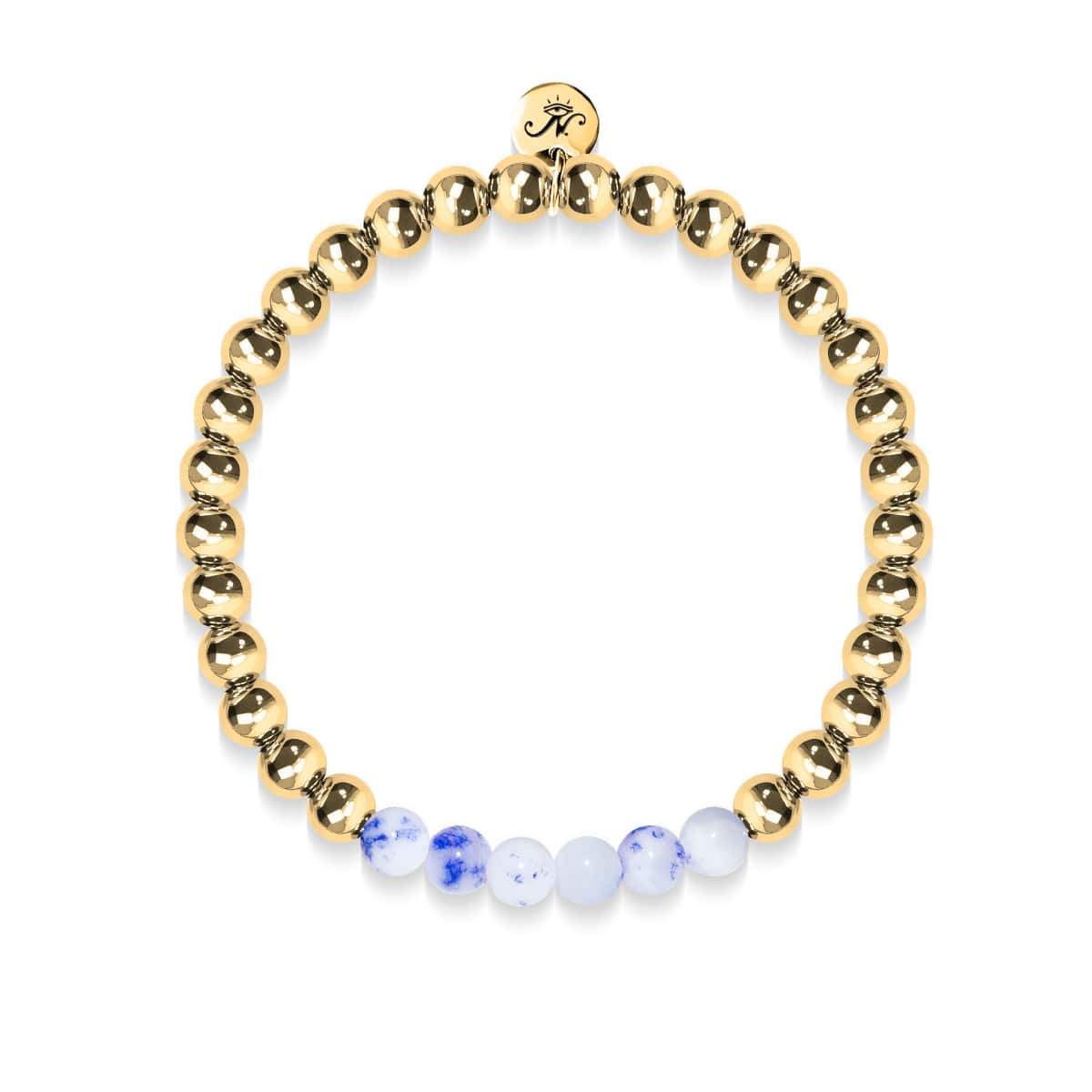 Fröhlich | 18 Karat Gold | Porzellan-Jade | Edelstein-Ausdrucksarmband
