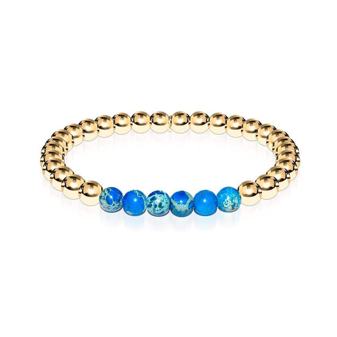 Jubilant | 18 Karat Gold | Dunkelblauer Kaiser-Edelstein | Ausdrucksarmband