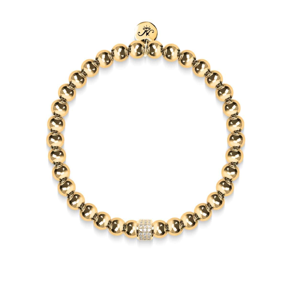 Faszinierend | 18 Karat Gold | Kristallpavé-Ausdrucksarmband
