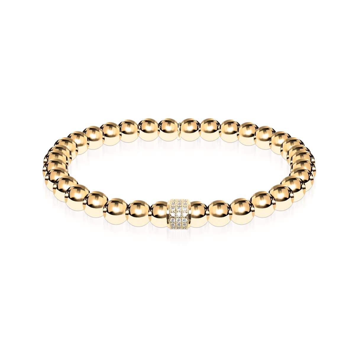 Faszinierend | 18 Karat Gold | Kristallpavé-Ausdrucksarmband