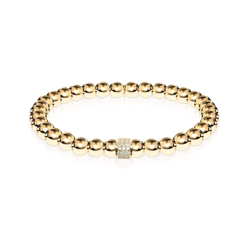 Faszinierend | 18 Karat Gold | Kristallpavé-Ausdrucksarmband