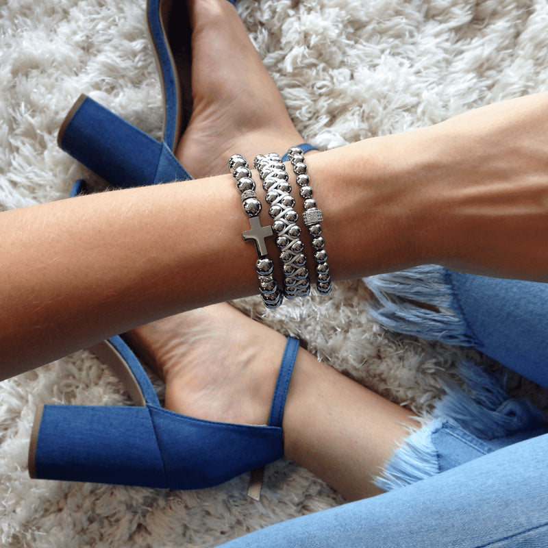 Faszinierend | Silber | Kristallpavé-Ausdrucksarmband