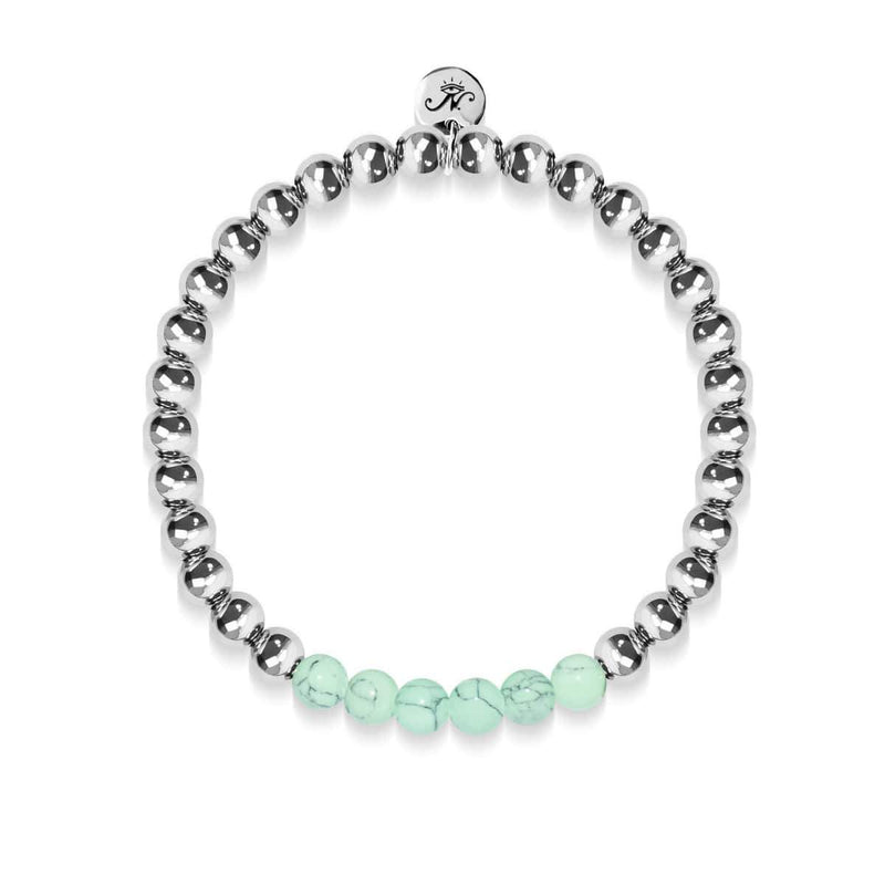 Stolz | Silber | Grün Türkis | Edelstein-Ausdrucksarmband