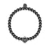 Vader | Anthrazitfarbener Stahl | Kristall-Charm-Armband
