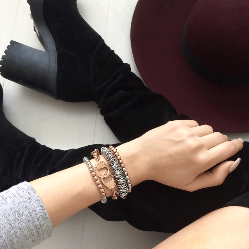 Wunder | Silber | 18 Karat Roségold | Ausdrucksarmband