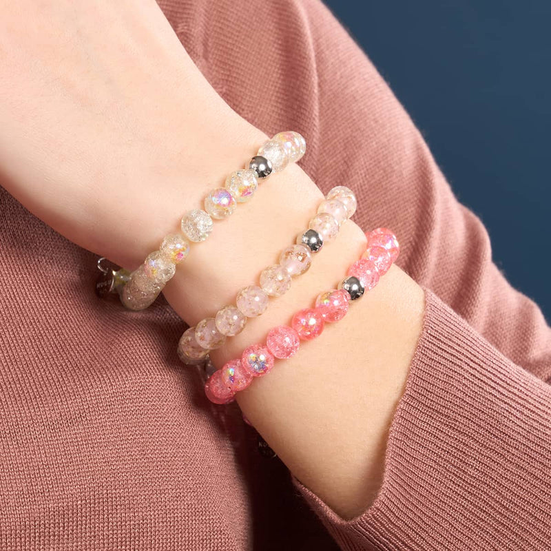 Guave | 925er Sterlingsilber | Glühwürmchen-Glasarmband