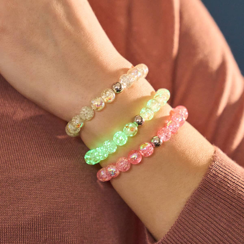 Guave | 925er Sterlingsilber | Glühwürmchen-Glasarmband