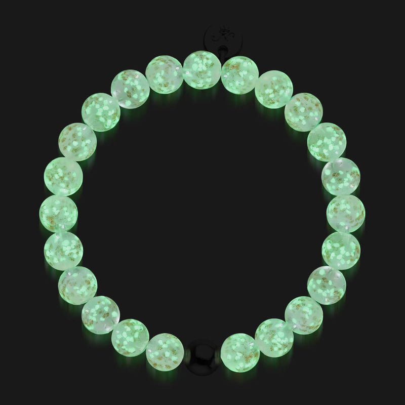 Guave | 925er Sterlingsilber | Glühwürmchen-Glasarmband