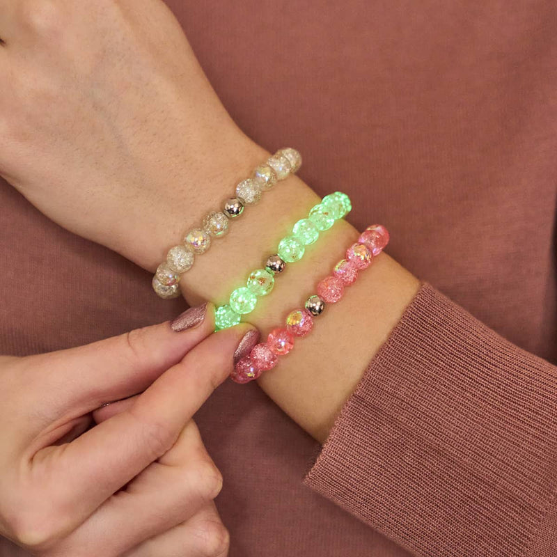 Guave | 925er Sterlingsilber | Glühwürmchen-Glasarmband