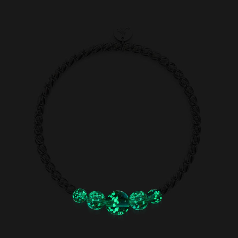 Indigo | Silber | Firefly Glas Kaskadenarmband