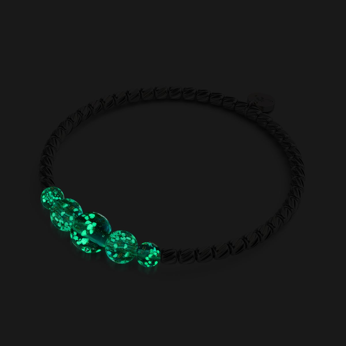 Indigo | Silber | Firefly Glas Kaskadenarmband