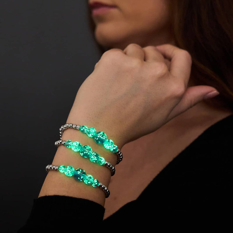 Indigo | Silber | Firefly Glas Kaskadenarmband