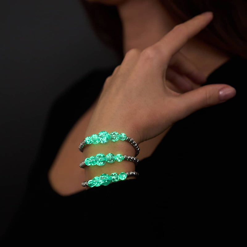 Lila | Silber | Firefly Glaskaskadenarmband