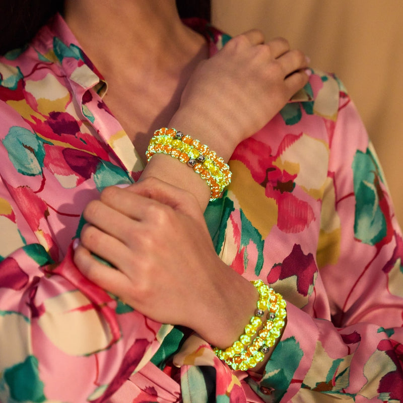 Mango | 925er Sterlingsilber | Glühwürmchen-Glasarmband