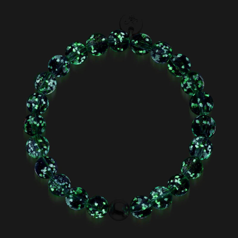 Saphir | 925er Sterlingsilber | Glühwürmchen-Glasarmband