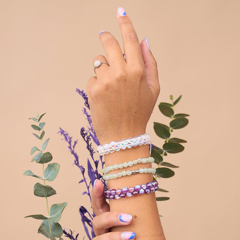 Sukkulente | 925er Sterlingsilber | Glühwürmchen-Glasfolie