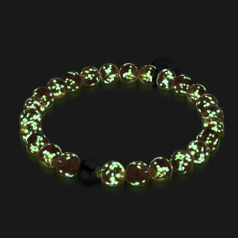 Mandarine | 925 Sterling Silber | Glühwürmchen-Glasarmband