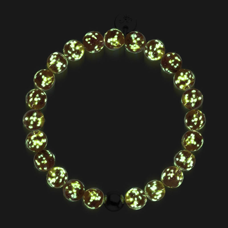 Mandarine | 925 Sterling Silber | Glühwürmchen-Glasarmband