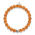 Mandarine | 925 Sterling Silber | Glühwürmchen-Glasarmband