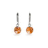 Mandarine | 925 Sterling Silber | Glühwürmchen-Glas-Huggie-Ohrringe