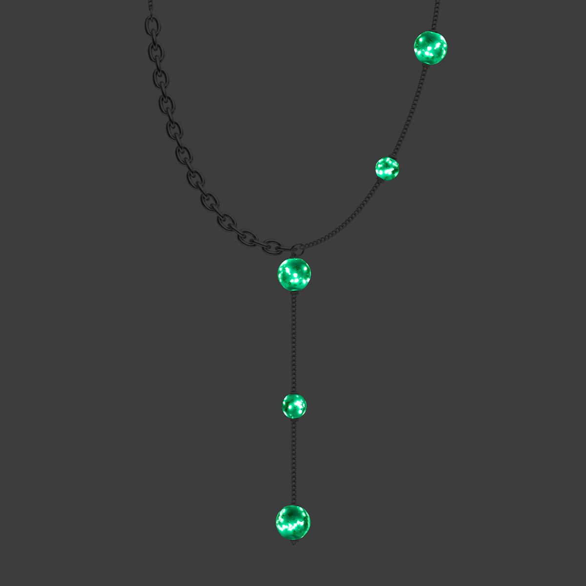 Himmelblau | Silber | Firefly Glas Kaskaden Doppelanhänger