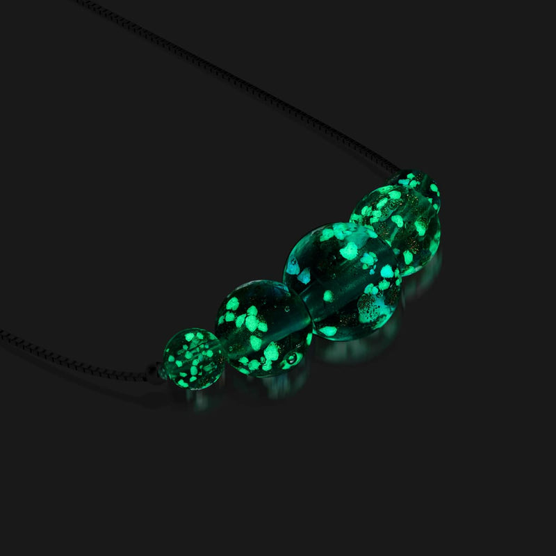 Schokolade | 925er Sterlingsilber | Glühwürmchen-Halskette mit Unendlichkeitsverschluss