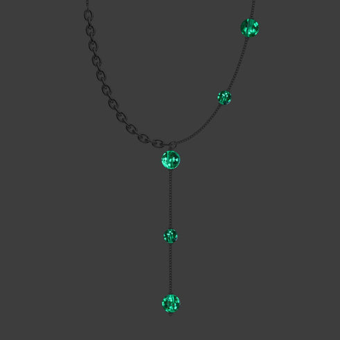 Lila | Silber | Firefly Glas Kaskaden Doppelanhänger