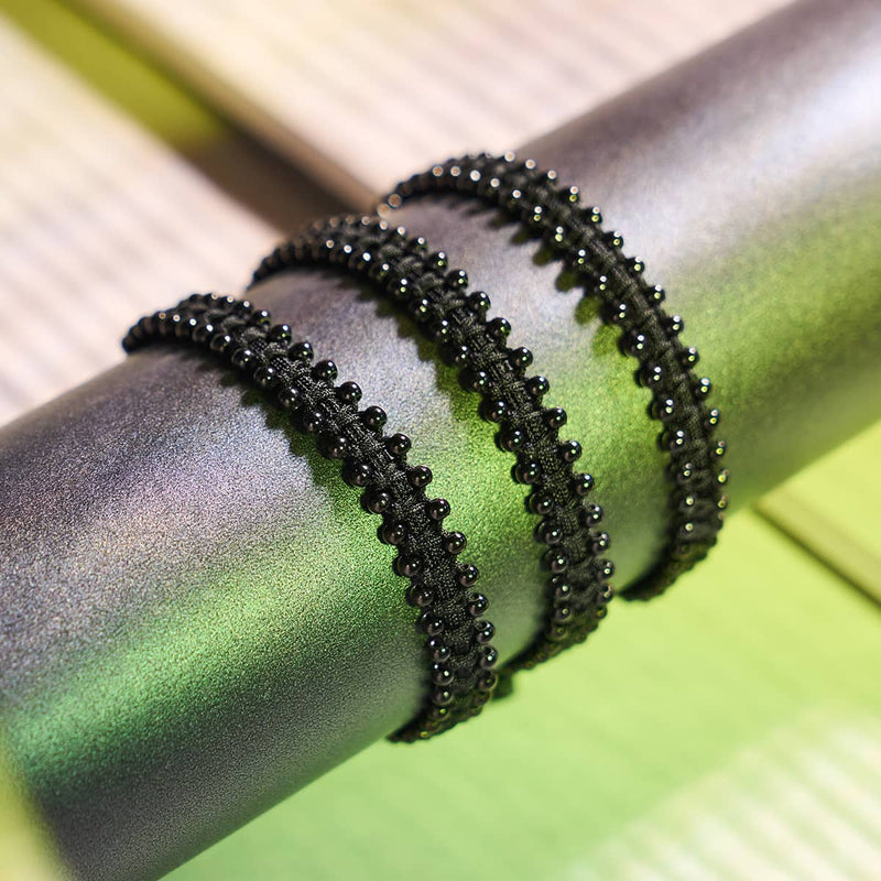 Gunmetal x Schwarz | Freundschaftsarmband DOT