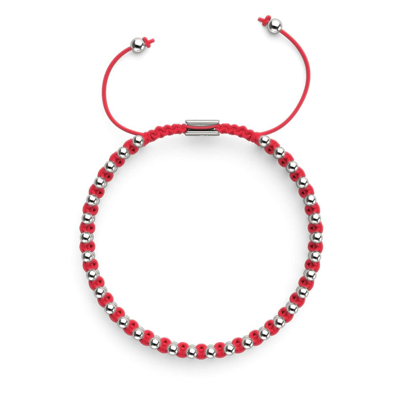 Silber x Kirsche | Freundschaftsarmband DOT