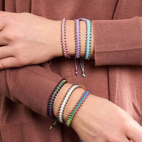 Silber x Lila | Freundschaftsarmband DOT