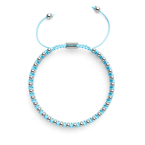 Silber x Himmelblau | Freundschaftsarmband DOT