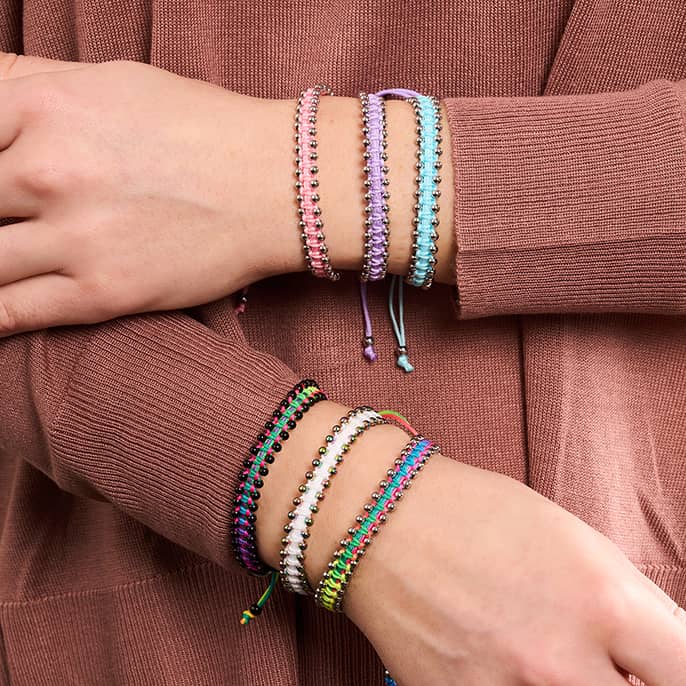 Silber x Spectrum | Freundschafts-DOT-Armband