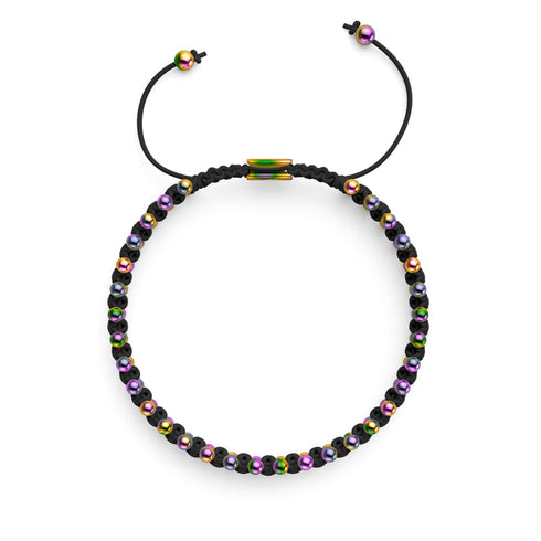 Einhorn Silber x Schwarz | Freundschaftsarmband DOT