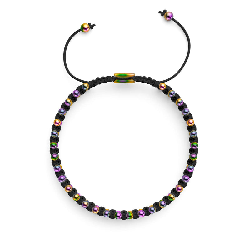 Einhorn Silber x Schwarz | Freundschaftsarmband DOT