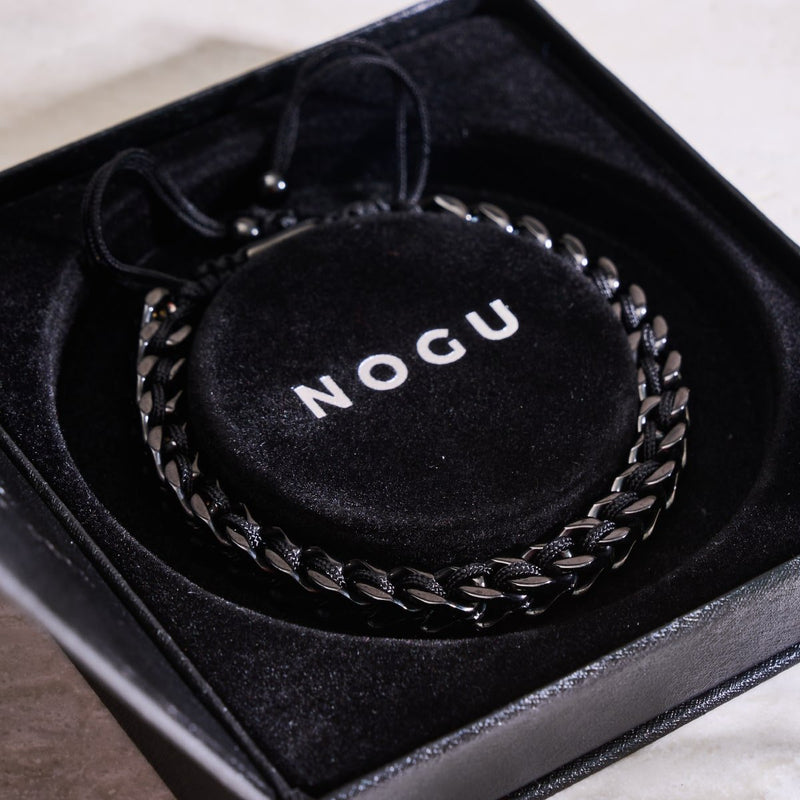 Schwarz x Rotguss | Gaia Weizenkettenarmband