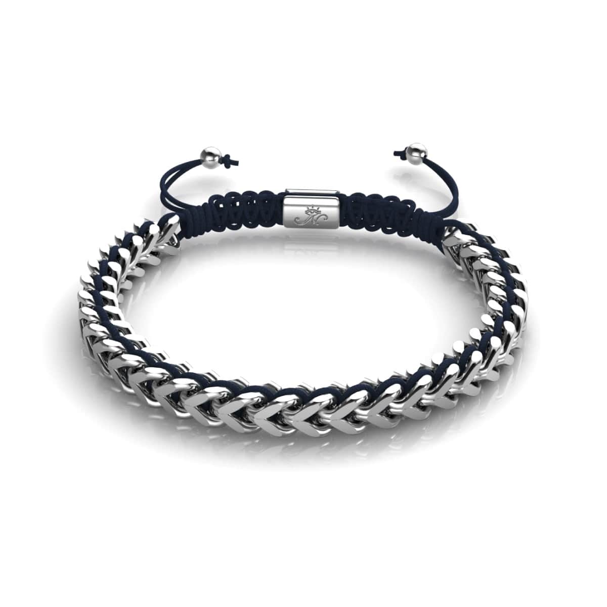 Schwarz x Silber | Gaia Weizenkettenarmband