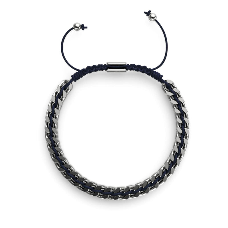 Schwarz x Silber | Gaia Weizenkettenarmband