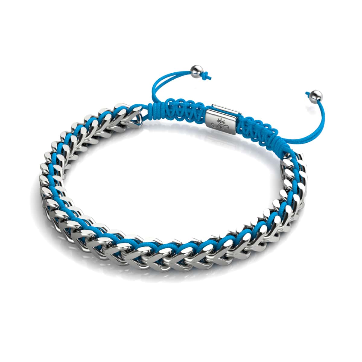 Blau x Silber | Gaia Weizenkettenarmband