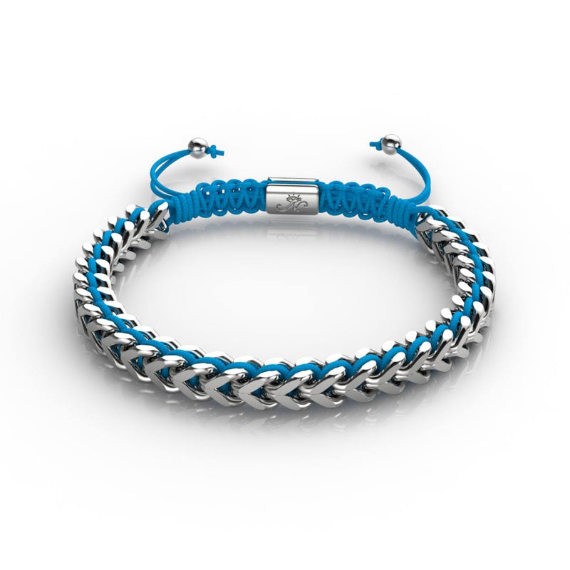 Blau x Silber | Gaia Weizenkettenarmband