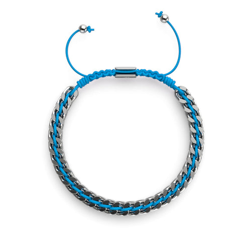 Blau x Silber | Gaia Weizenkettenarmband