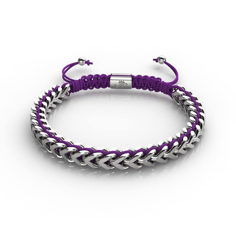 Lila x Silber | Gaia Weizenkettenarmband