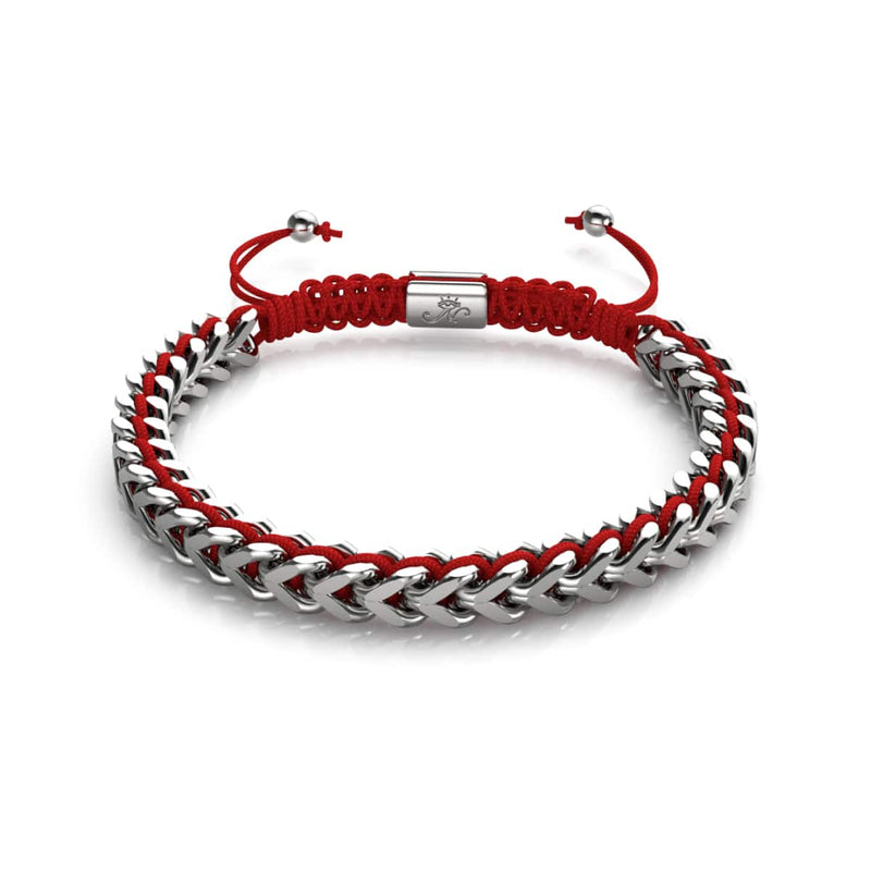 Rot x Silber | Gaia Weizenkettenarmband